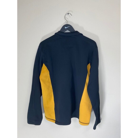 Eddie Bauer Quarter Zip Fleece Pullover Black and Gold Size Large - Picture 4 of 4